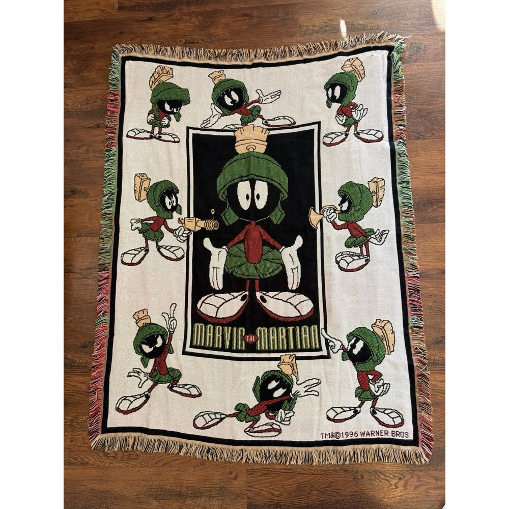 Marvin the Martian Afghan / Throw Blanket - Vintage (1996) 51" x 40"